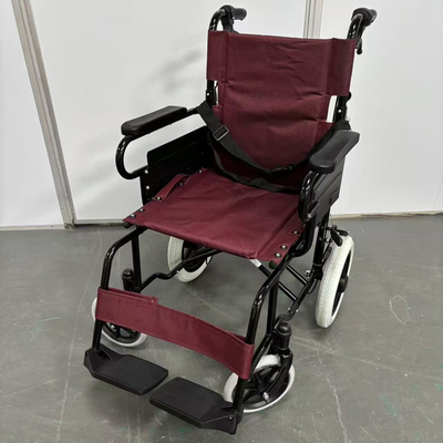 Lightweight 13.8kg Manual Wheelchair With Attendant Brakes, Toggle Locks & Fire-Resistant Seat