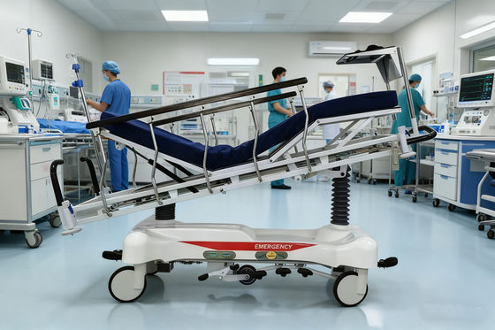 Steel Hydraulic Lift Stretcher with X-ray Translucent Platform